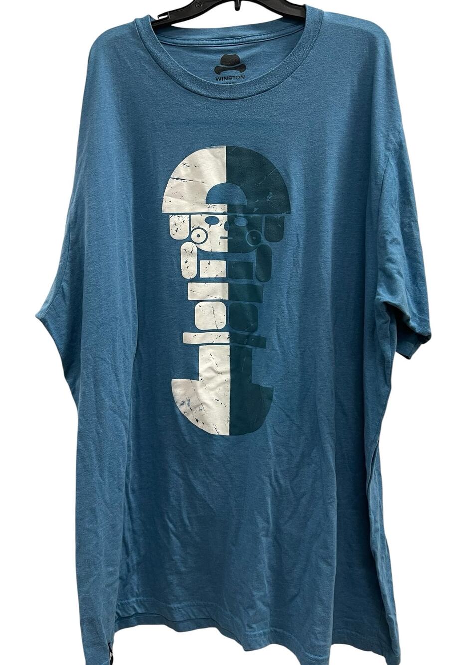 Winston blue Aztec totem statue jersey knit tee big and tall SZ 5X XXXXXL